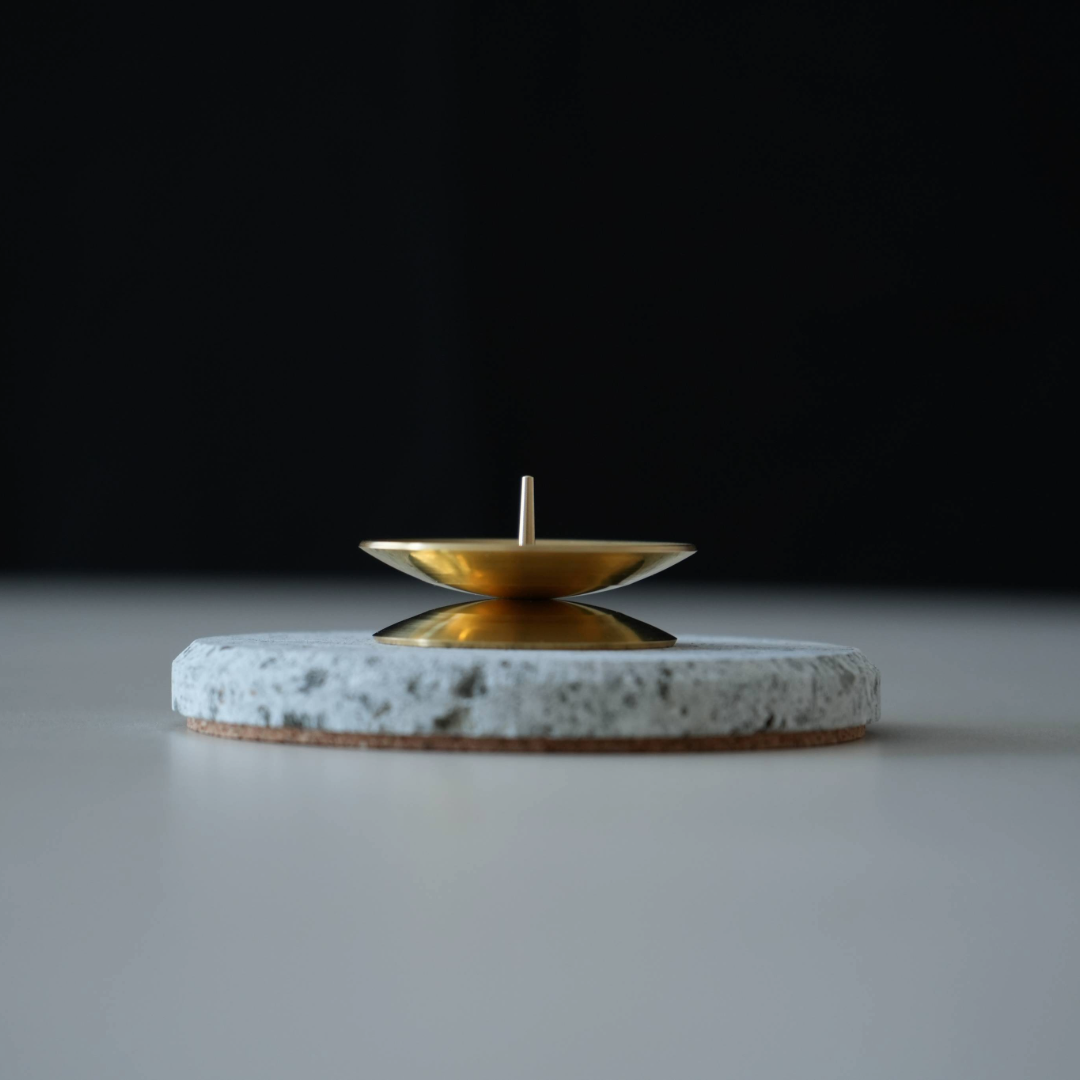 Brass "Shokudai" Candle Holder